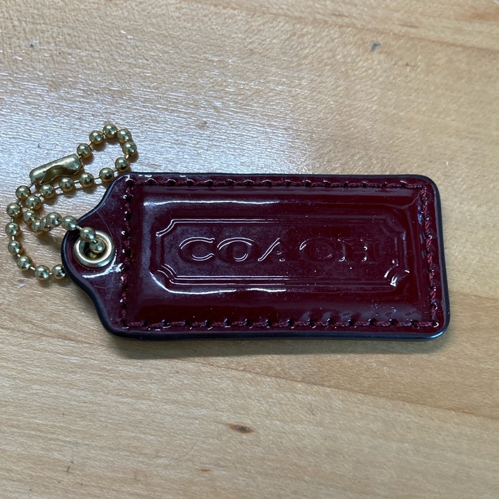 Coach Hang Tag - Burgundy Patent